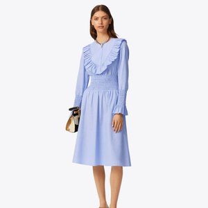 Tory Burch Smocked Cotton Dress NWT